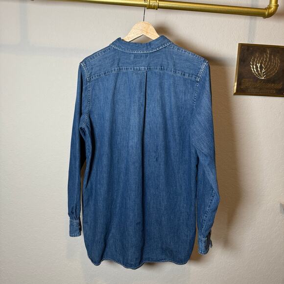 Women's Ralph Lauren Denim Blue Jean Pullover Button Front Tunic Size Medium - Picture 9 of 9
